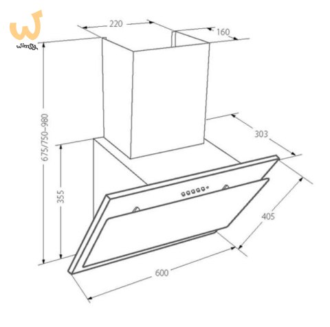 Okap AKPO WK-4 JUNO ECO 60 BIAŁY Okap AKPO WK-4 JUNO ECO 60 BIAŁY