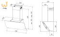 Okap kominowy AKPO WK-4 Clarus 60 Biały (600mm; front gięte białe szkło)
