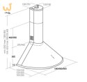 Okap kominowy AKPO WK-4 DANDYS 50 BIAŁY (500mm; kolor biały)