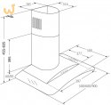 Okap kominowy AKPO WK-4 LARGO ECO 60 CZARNY (399,1 m3/h; 600mm; kolor czarny)