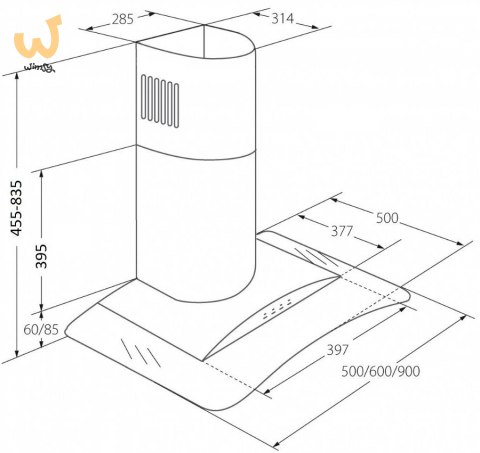 Okap kominowy AKPO WK-4 LARGO ECO 60 CZARNY (399,1 m3/h; 600mm; kolor czarny) Okap kominowy AKPO WK-4 LARGO ECO 60 CZARNY (399,1 m3/h; 600mm; kolor czarny)