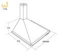 Okap kominowy AKPO WK-5 ELEGANT TURBO 50 BIAŁY (500 mm, kolor biały)