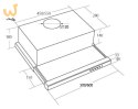 Okap podszafkowy teleskopowy AKPO WK-7 LIGHT 60 INOX (600mm; front stal nierdzewna)