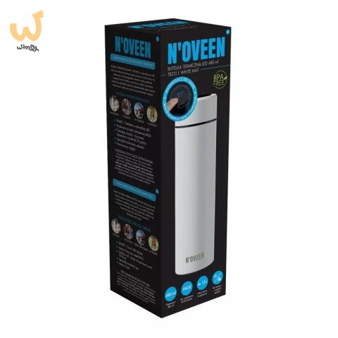 Butelka Termiczna LED NOVEEN TB2311 White Mat 450ml Butelka Termiczna LED NOVEEN TB2311 White Mat 450ml
