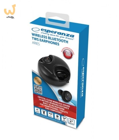 ESPERANZA SŁUCHAWKI DOUSZNE BLUETOOTH TWS ARIES EH228K ESPERANZA SŁUCHAWKI DOUSZNE BLUETOOTH TWS ARIES EH228K
