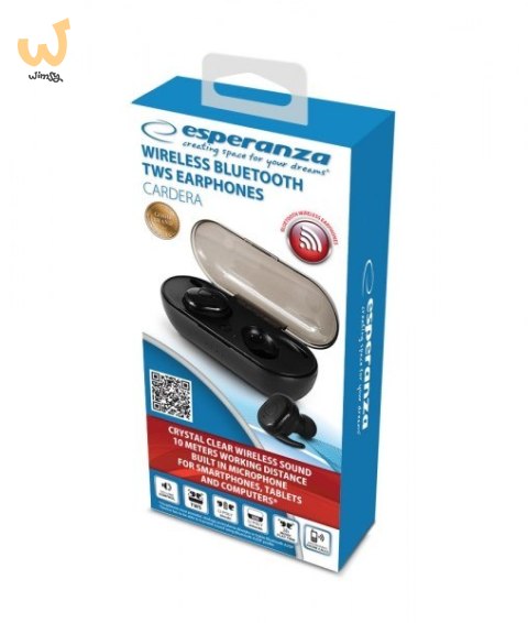 ESPERANZA SŁUCHAWKI DOUSZNE BLUETOOTH TWS CARDERA EH225K ESPERANZA SŁUCHAWKI DOUSZNE BLUETOOTH TWS CARDERA EH225K