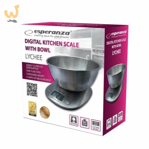ESPERANZA WAGA KUCHENNA Z MISĄ LYCHEE EKS008 ESPERANZA WAGA KUCHENNA Z MISĄ LYCHEE EKS008