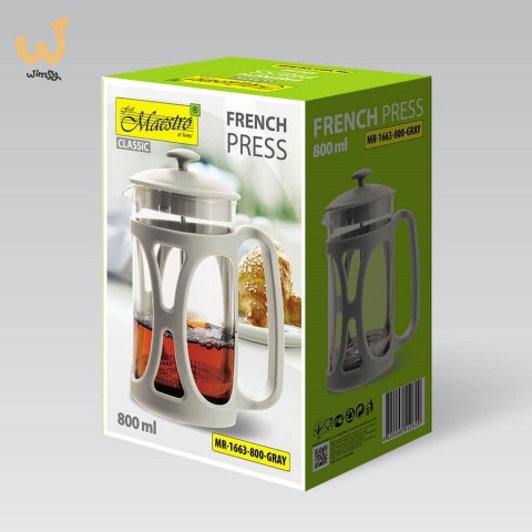 Prasa francuska MAESTRO 800ML MR-1663-800-GRAY Prasa francuska MAESTRO 800ML MR-1663-800-GRAY