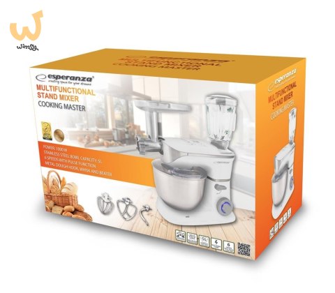 Robot kuchenny planetarny do mielenia Esperanza COOKING MASTER EKM025 (1000W) Robot kuchenny planetarny do mielenia Esperanza COOKING MASTER EKM025 (1000W)