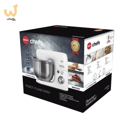 Robot planetarny Eldom WRK1200 CHEFS, 800W, 8 biegów + Misa Robot planetarny Eldom WRK1200 CHEFS, 800W, 8 biegów + Misa