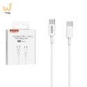 SOMOSTEL KABEL USB TYP-C DO TYP-C 5A 18W BIAŁY 5000MAH POWER DELIVERY 1.2M SMSBT10