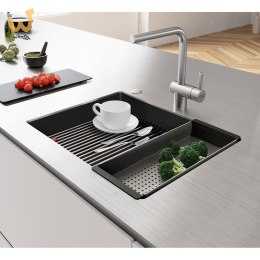 Zlewozmywak FRANKE Kanon KNG 110-52 czarny mat czarny odpływ 125.0721.150