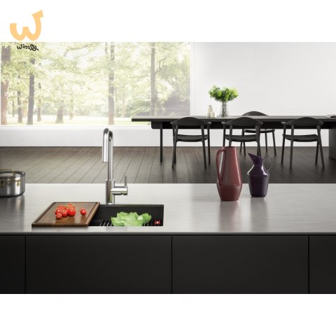 Zlewozmywak FRANKE Kanon KNG 110-52 czarny mat czarny odpływ 125.0721.150 Zlewozmywak FRANKE Kanon KNG 110-52 czarny mat czarny odpływ 125.0721.150
