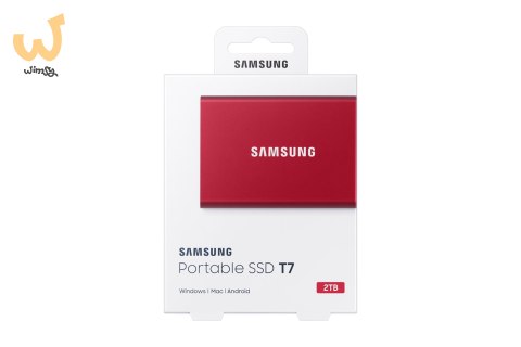 Dysk Samsung SSD T7 Portable 2TB MU-PC2T0R/WW czerwony Dysk Samsung SSD T7 Portable 2TB MU-PC2T0R/WW czerwony