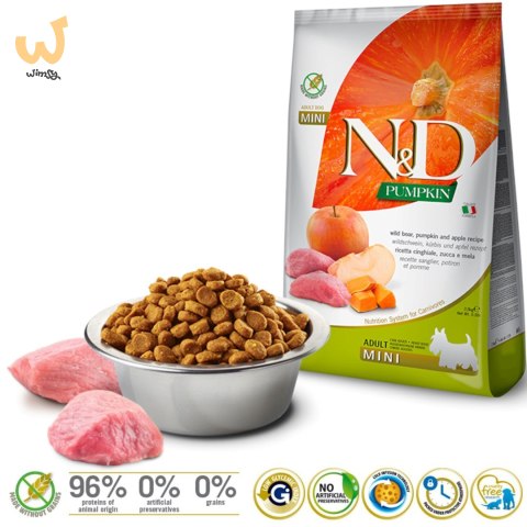FARMINA N&D GF Pumpkin, Boar&Apple Adult Mini - sucha karma dla psa - 800 g FARMINA N&D GF Pumpkin, Boar&Apple Adult Mini - sucha karma dla psa - 800 g