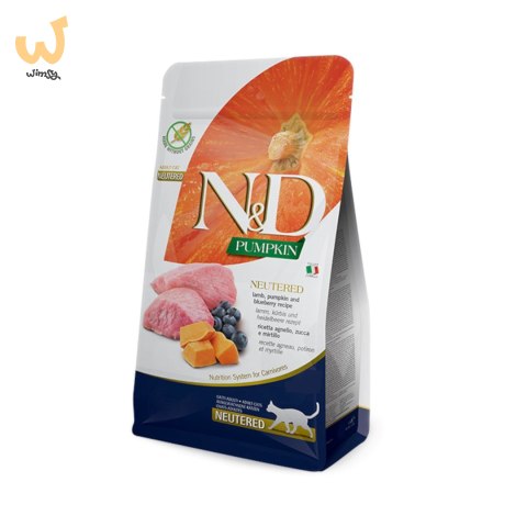 FARMINA N&D Pumpkin Cat Lamb&Blueberry Neutered - sucha karma dla kota - 300 g FARMINA N&D Pumpkin Cat Lamb&Blueberry Neutered - sucha karma dla kota - 300 g