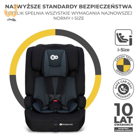 Kinderkraft fotelik COMFORT UP i-Size 9-36kg Czarny Kinderkraft fotelik COMFORT UP i-Size 9-36kg Czarny