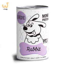 Paka Zwierzaka Pepe Rabbit 99% królik 400g