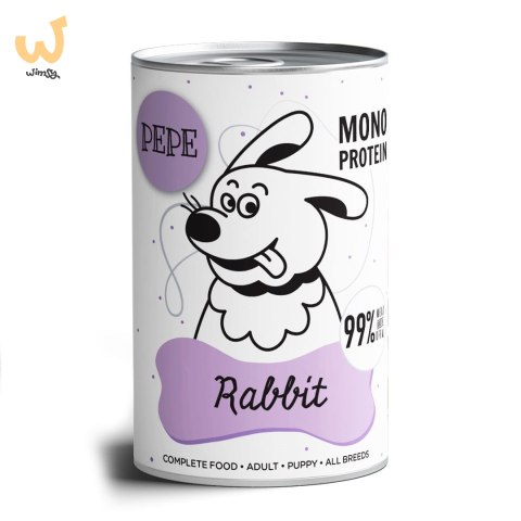 Paka Zwierzaka Pepe Rabbit 99% królik 400g Paka Zwierzaka Pepe Rabbit 99% królik 400g