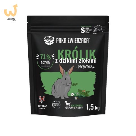 Paka Zwierzaka Seventh Heaven Królik z dzikimi ziołami PUPPY S 1,5kg
