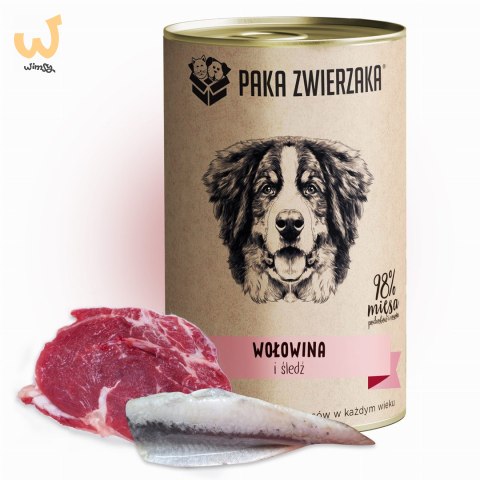 Paka Zwierzaka Wołowina i śledź 400g Paka Zwierzaka Wołowina i śledź 400g