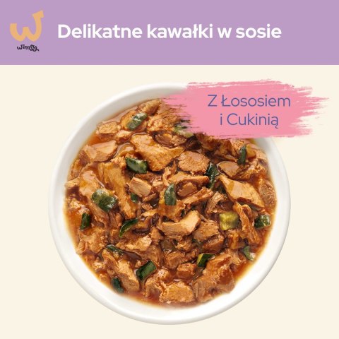 Purina Cat Chow Sensitive z łososiem i cukinią w sosie - mokra karma dla kota - 85 g Purina Cat Chow Sensitive z łososiem i cukinią w sosie - mokra karma dla kota - 85 g