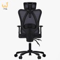 Zestaw Biurko TUCKANO czarny/orzech + Fotel ergonomiczny GEMBIRD czarny