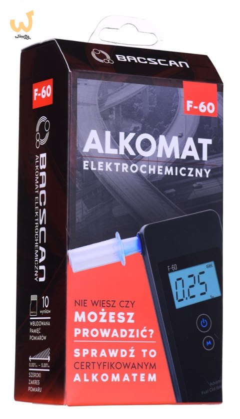 Alkomat BACSCAN F-60 (elektrochemiczny) (WYPRZEDAŻ) Alkomat BACSCAN F-60 (elektrochemiczny) (WYPRZEDAŻ)