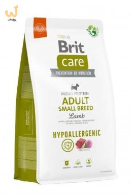 BRIT Care Mono Protein Hypoallergenic Adult Małe rasy Jagnięcina z ryżem - sucha karma dla psa - 3 kg (WYPRZEDAŻ)