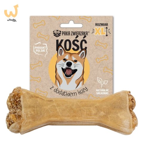 Paka Zwierzaka Kość z dodakiem kozy XL-17 cm 115g