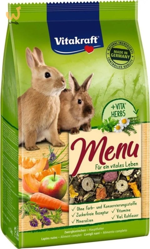 VITAKRAFT MENU VITAL 3kg karma dla świnki morskiej VITAKRAFT MENU VITAL 3kg karma dla świnki morskiej
