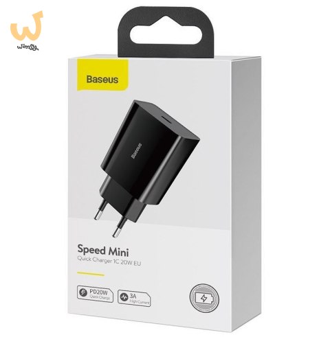 BASEUS ŁADOWARKA SIECIOWA MINI QC USB-C PD 3A 20W BASEUS ŁADOWARKA SIECIOWA MINI QC USB-C PD 3A 20W