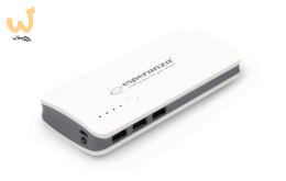 PowerBank Esperanza Radium EMP106WE (8000mAh; microUSB, USB 2.0; kolor biały) (WYPRZEDAŻ)