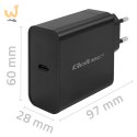 QOLTEC ŁADOWARKA SUPER QUICK PD | 1XUSB-C | 65W | 5-20V | 3-3.25A | CZARNA