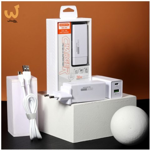 SOMOSTEL ŁADOWARKA SIECIOWA 36W + KABEL IPHONE BIAŁA SOMOSTEL POWER DELIVERY SMS-A80 PD SMS-A80 36W IPHONE SOMOSTEL ŁADOWARKA SIECIOWA 36W + KABEL IPHONE BIAŁA SOMOSTEL POWER DELIVERY SMS-A80 PD SMS-A80 36W IPHONE
