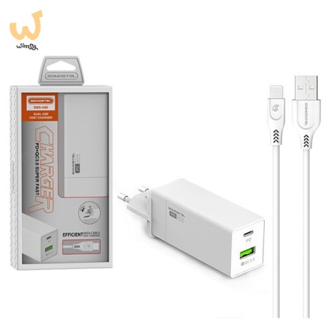 SOMOSTEL ŁADOWARKA SIECIOWA 36W + KABEL IPHONE BIAŁA SOMOSTEL POWER DELIVERY SMS-A80 PD SMS-A80 36W IPHONE SOMOSTEL ŁADOWARKA SIECIOWA 36W + KABEL IPHONE BIAŁA SOMOSTEL POWER DELIVERY SMS-A80 PD SMS-A80 36W IPHONE