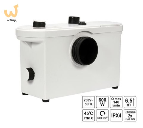 POMPA WC 600W Z ROZDRABNIACZEM POMPA WC 600W Z ROZDRABNIACZEM
