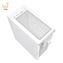 GEMBIRD OBUDOWA FORNAX 4000W MIDI-TOWER (2X USB 3.0, 1X USB 2.0, HD AUDIO, SZKLANY PANEL BOCZNY, PODŚWIETLENIE ARGB) BIAŁA