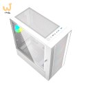 GEMBIRD OBUDOWA FORNAX 4000W MIDI-TOWER (2X USB 3.0, 1X USB 2.0, HD AUDIO, SZKLANY PANEL BOCZNY, PODŚWIETLENIE ARGB) BIAŁA
