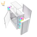 GEMBIRD OBUDOWA FORNAX 4000W MIDI-TOWER (2X USB 3.0, 1X USB 2.0, HD AUDIO, SZKLANY PANEL BOCZNY, PODŚWIETLENIE ARGB) BIAŁA
