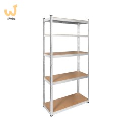 Regał metalowy magazynowy 180X90X40 srebrny Rebel RB-1250