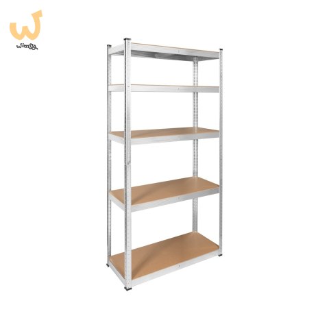 Regał metalowy magazynowy 180X90X40 srebrny Rebel RB-1250 Regał metalowy magazynowy 180X90X40 srebrny Rebel RB-1250