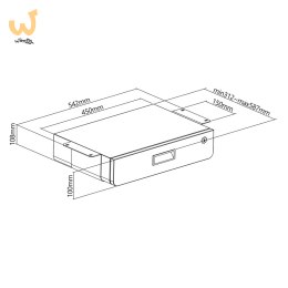 MACLEAN SZUFLADA PODBIURKOWA ORGANIZER MC-461