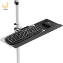 MACLEAN WÓZEK STAND PROFESJONALNY, MOBILNE STANOWISKO KOMPUTEROWE NA KÓŁKACH, MAX 17"-32", MAX 20KG MC-793 W