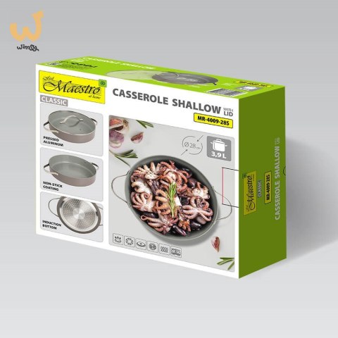 Garnek z pokrywką 28 cm 3,9L MAESTRO MR-4009-28S Garnek z pokrywką 28 cm 3,9L MAESTRO MR-4009-28S