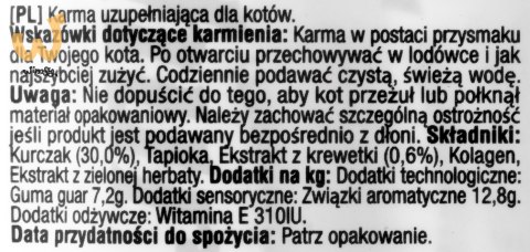 Przysmak CHURU Kurczak z krewetkami dla kota 4x14g Przysmak CHURU Kurczak z krewetkami dla kota 4x14g