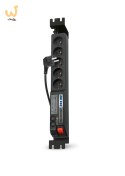 Listwa przeciwprzepięciowa Acar 504WF EMI/RFI (3m ; czarny z blachą)