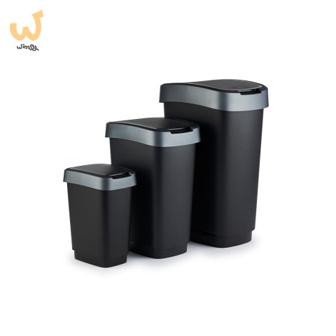 Rotho kosz na śmieci obrotowy TWIST srebrny 25L Rotho kosz na śmieci obrotowy TWIST srebrny 25L