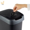 Rotho kosz na śmieci obrotowy TWIST srebrny 25L