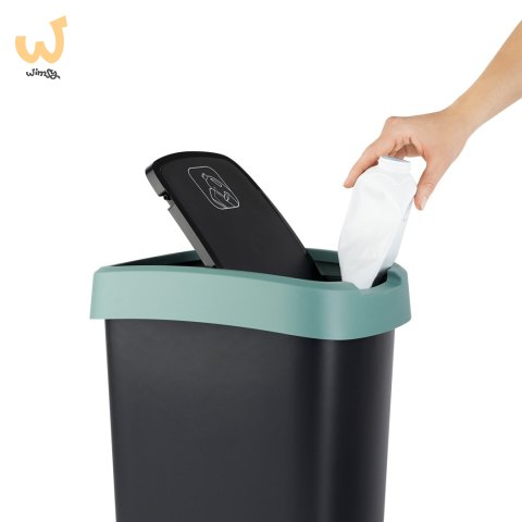 Rotho kosz na śmieci obrotowy TWIST zielony 25L Rotho kosz na śmieci obrotowy TWIST zielony 25L